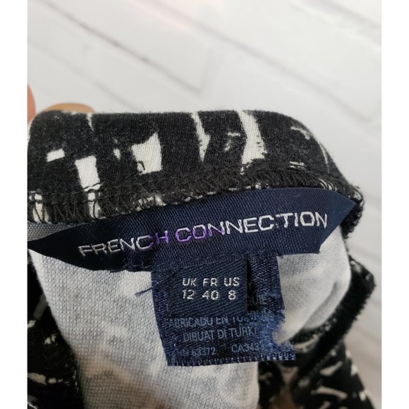 French Connection Black & White Abstract Dress - Picture 4 of 5